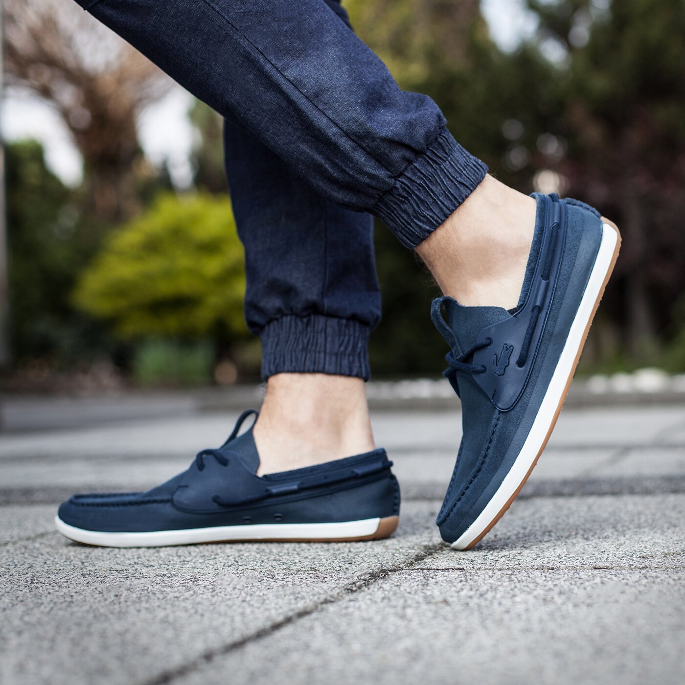 Męskie mokasyny LACOSTE L.ANDSAILING 116 2 731cam0118003 kolor granatowy