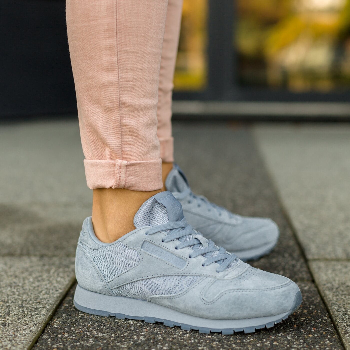 Damskie sneakersy (buty) REEBOK CL LTHR LACE bs6522 kolor szary