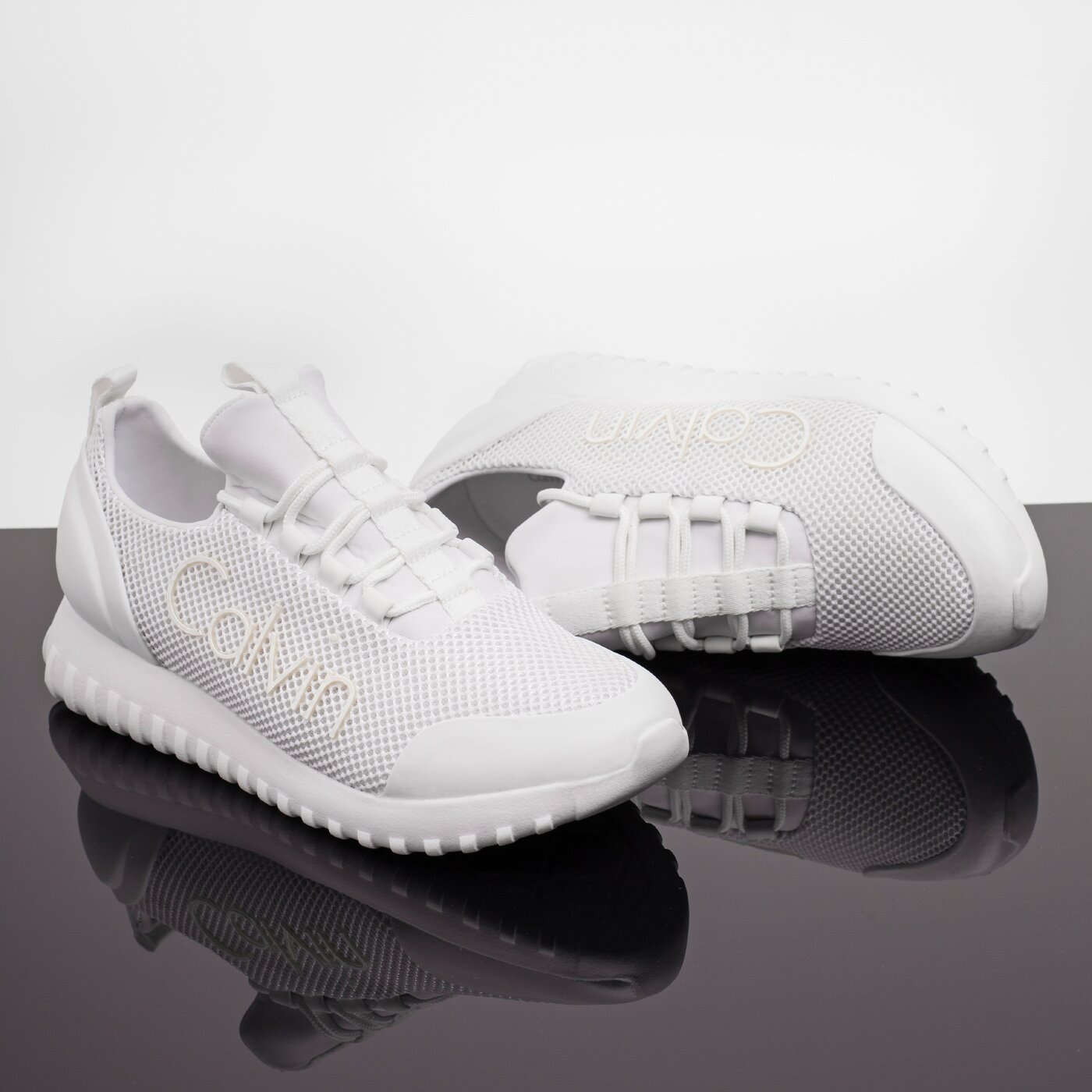 Damskie sneakersy (buty) CALVIN KLEIN REIKA r0666101 kolor biały