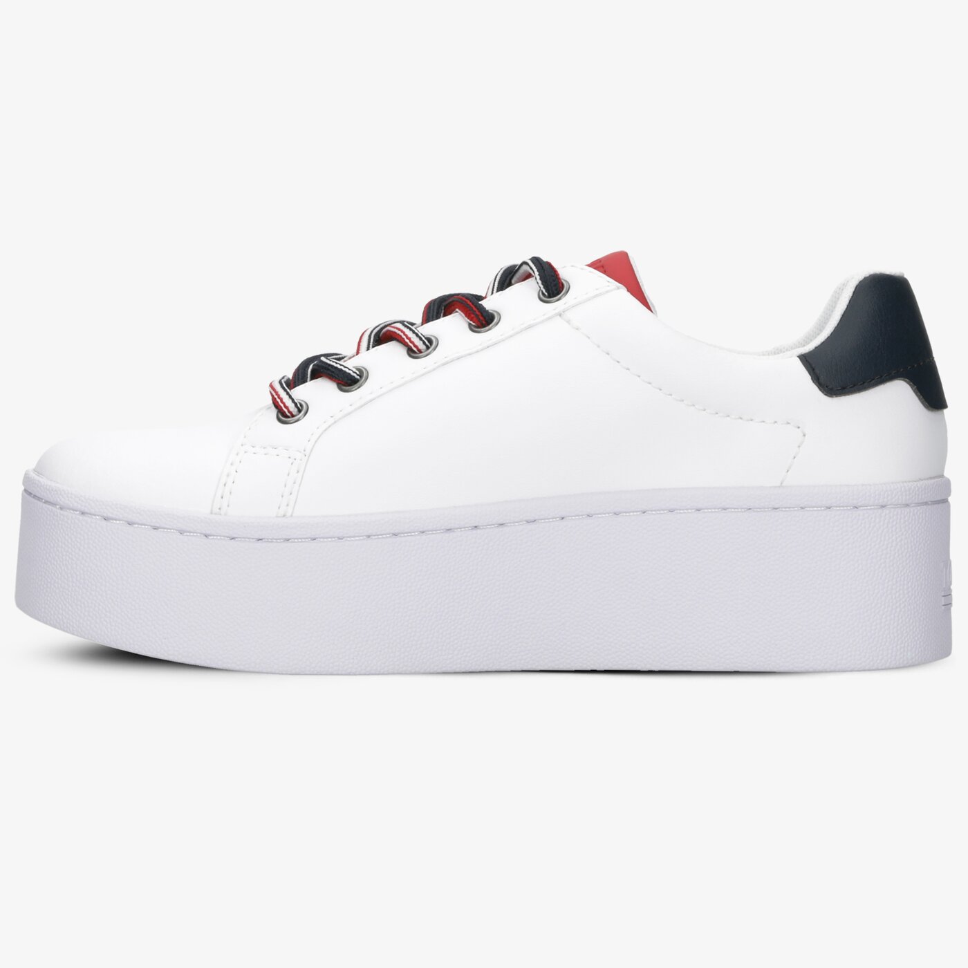 Damskie trampki TOMMY HILFIGER TOMMY ICON SIGNATURE FLATFORM en0en006890k6 kolor biały