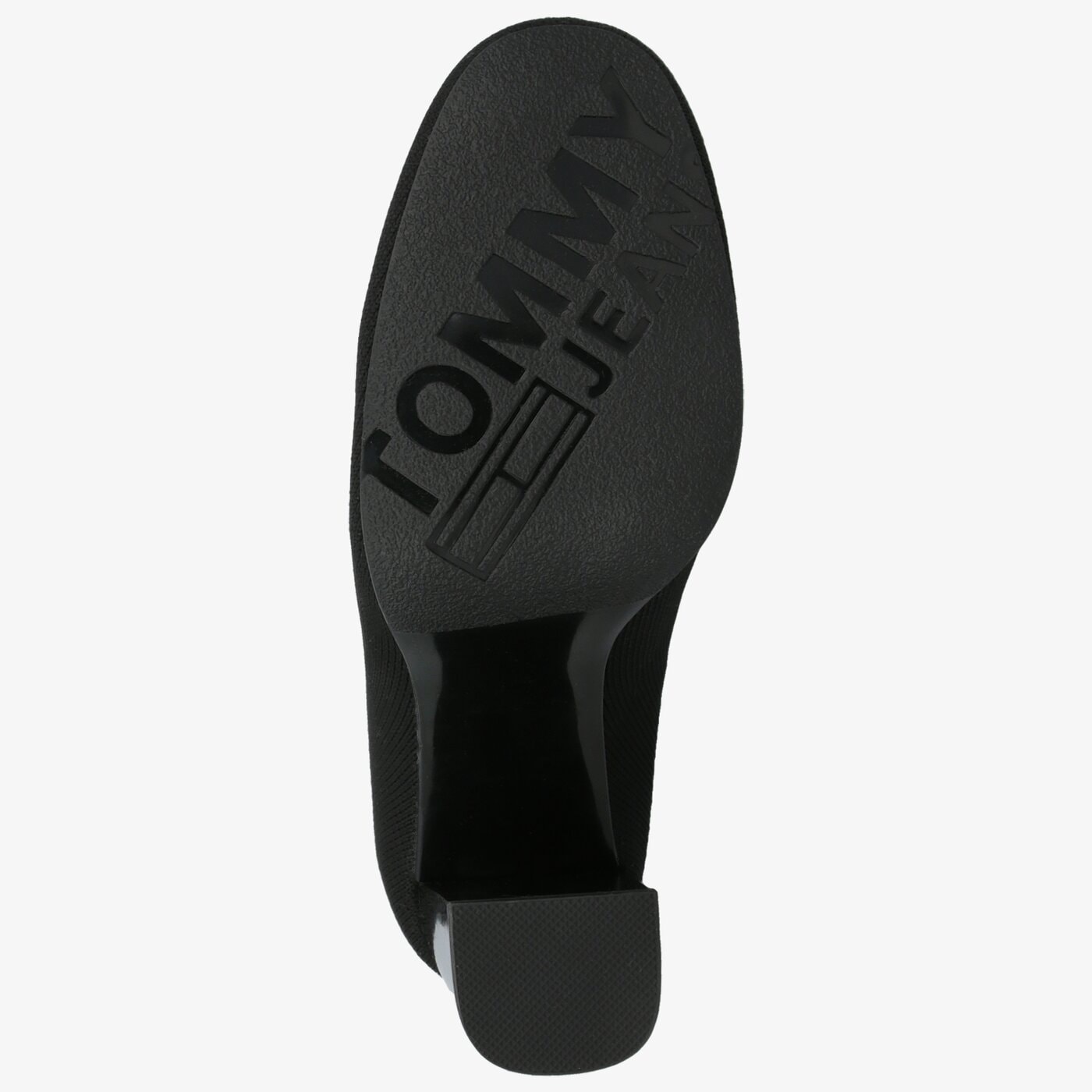 Damskie botki / sztyblety TOMMY HILFIGER SOCK HEELED BOOT en0en00703bds kolor czarny