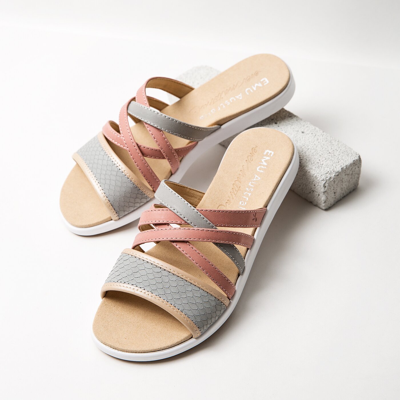 Damskie klapki EMU JIMBLE DOVE GREY w11684dovegrey kolor szary