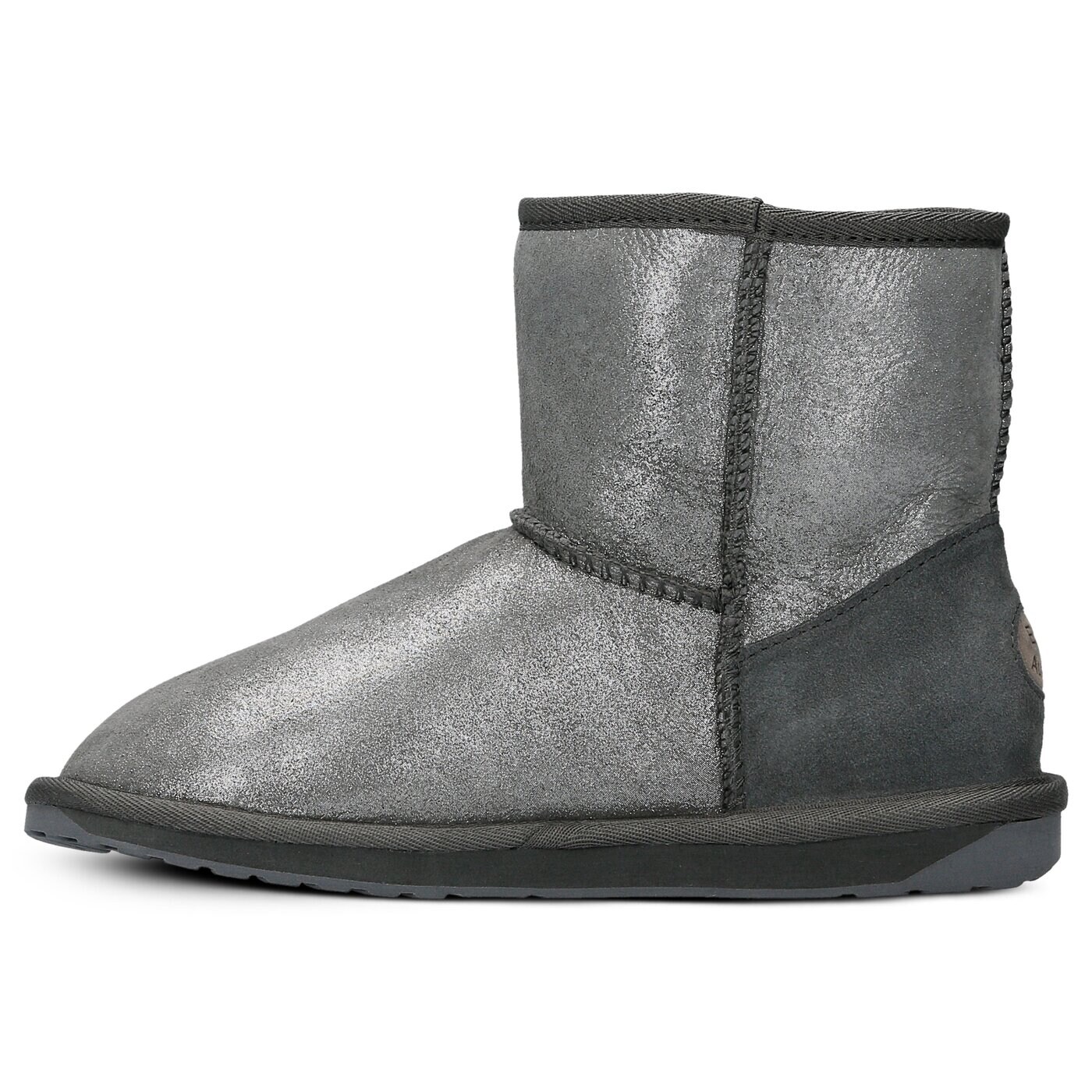 Damskie botki / sztyblety EMU STINGER METALLIC MINI w11378charcoal kolor szary
