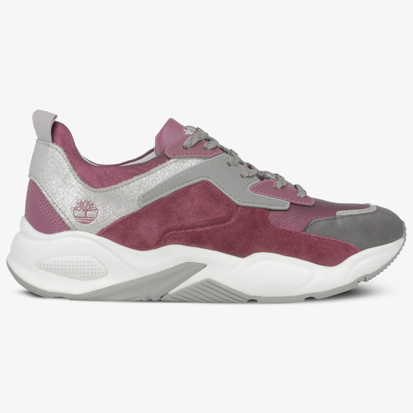 Damskie sneakersy (buty) TIMBERLAND DELPHIVILLE LEATHER SNEAK tb0a23emx341 kolor bordowy