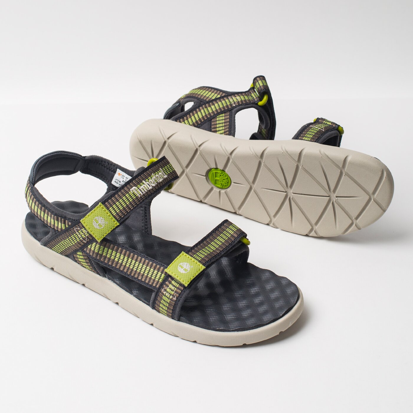 Dziecięce sandały / klapki TIMBERLAND PERKINS ROW WEBBING SNDL tb0a1px21101 kolor khaki