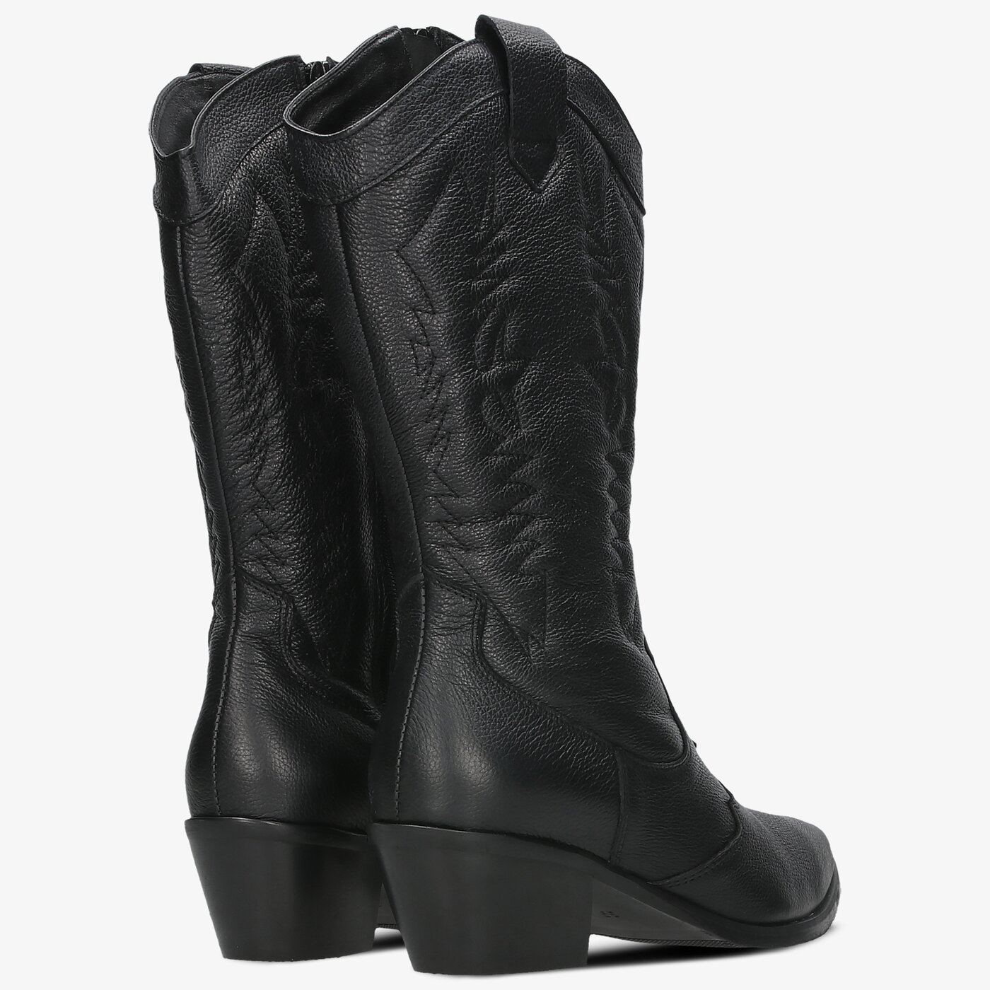 Damskie kozaki SYMBIOSIS PREMIUM HIGH COWBOY'S SHOES sywc121001 kolor czarny