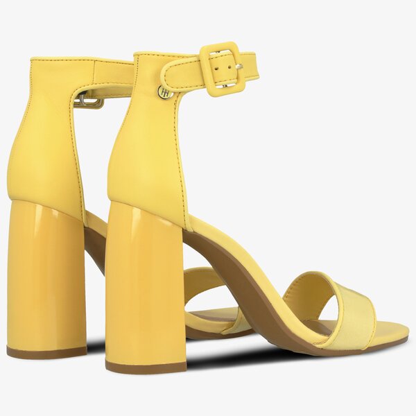 Damskie sandały TOMMY HILFIGER SHATILA 9C1 HEELED SANDAL TOMMY PASTEL fw0fw04116731 kolor żółty