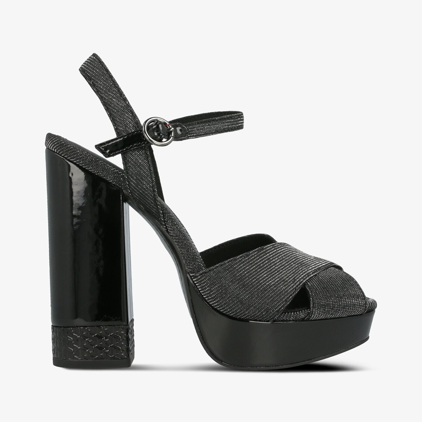 Damskie sandały TOMMY HILFIGER TOMMY SPARKLE HIGH HEEL SANDAL fw0fw045790gq kolor czarny