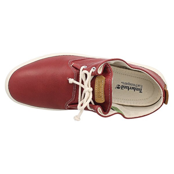 Męskie trampki TIMBERLAND EK HANDCRAFTED LEATHER OXFORD LEATHER OX 9345b kolor czerwony