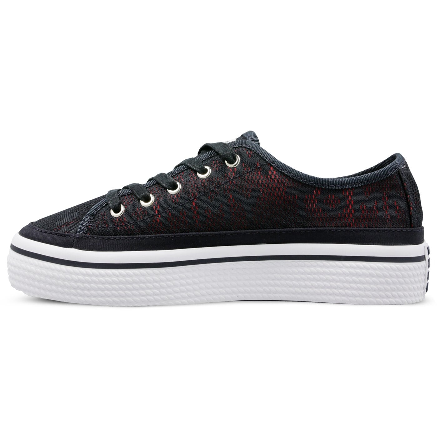 tommy jacquard flatform sneaker