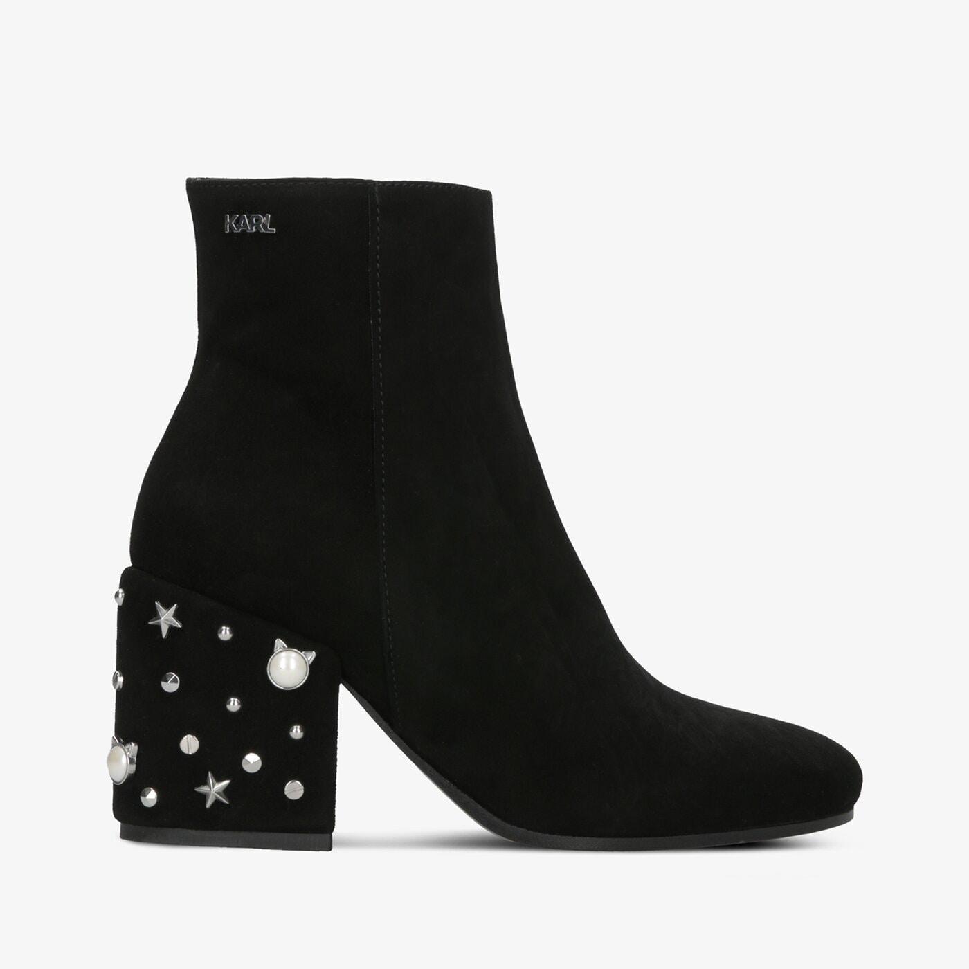 Damskie botki / sztyblety KARL LAGERFELD LAVINIA CELESTIA HEEL ANKLE kl31456000 kolor czarny