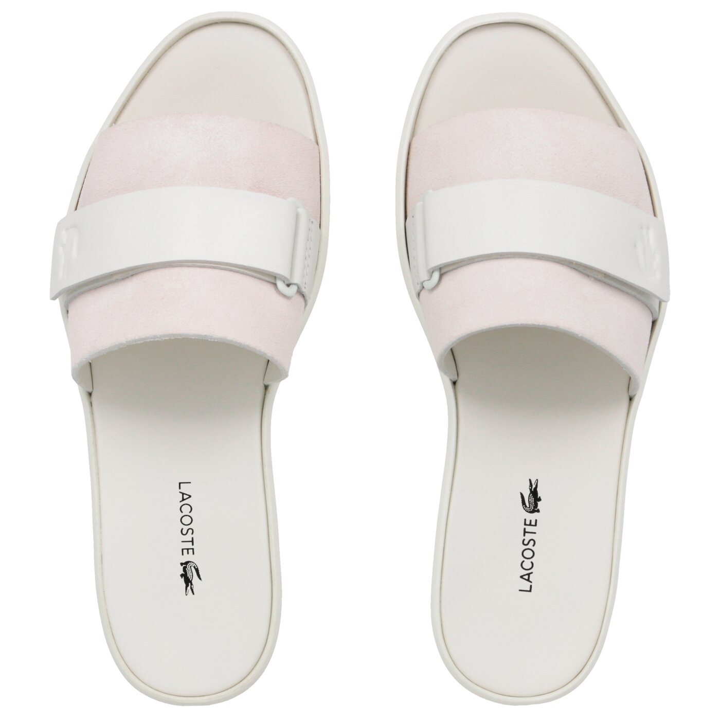 Damskie klapki LACOSTE PIRLE SLIDE 119 1 CFA 737cfa003418c kolor biały