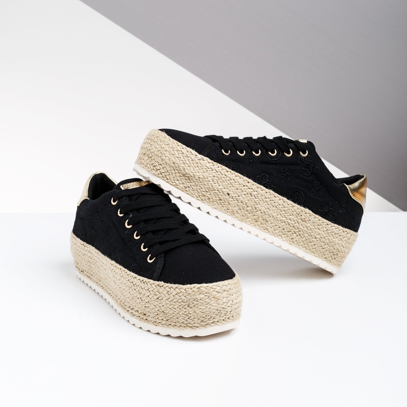 Damskie sneakersy (buty) GUESS MARILYN fl6mrl fal12 black kolor czarny