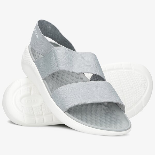 Damskie klapki CROCS LITERIDE STRETCH SANDAL 20608100j kolor szary