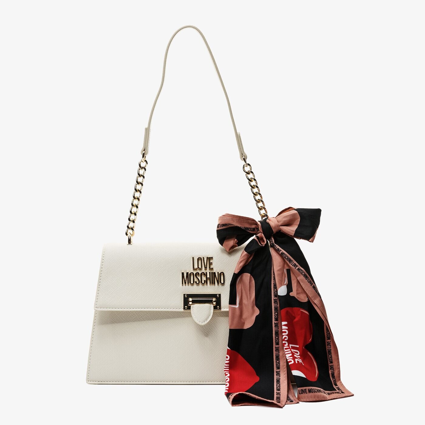 Damska torebka LOVE MOSCHINO TOREBKA THE ICE CREEM SCARF jc4241pp0akg0110 kolor beżowy