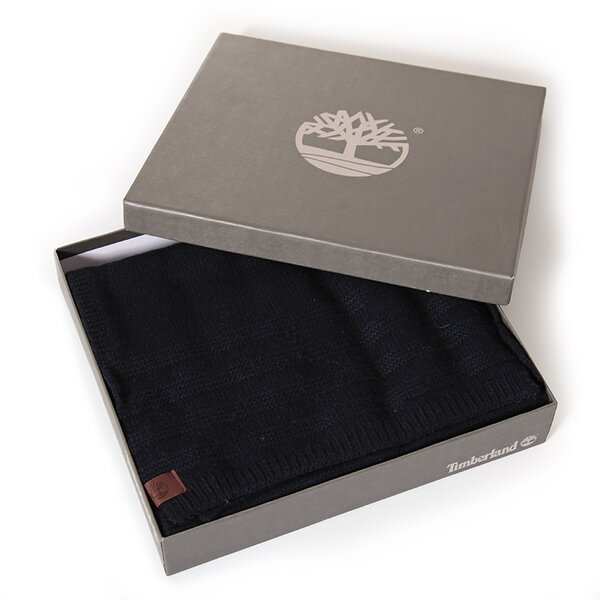 Męski szalik / rękawiczki TIMBERLAND SZALIK CASHMERE SCARF GIFT BOX j1818475 kolor granatowy