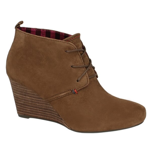 Damskie botki / sztyblety TOMMY HILFIGER BELLA 3  fw56815853746 kolor brązowy