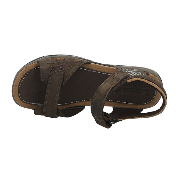 Dziecięce sandały / klapki TIMBERLAND EK OAK BLUFFS LEATHER 2 STRAP 1292a kolor brązowy