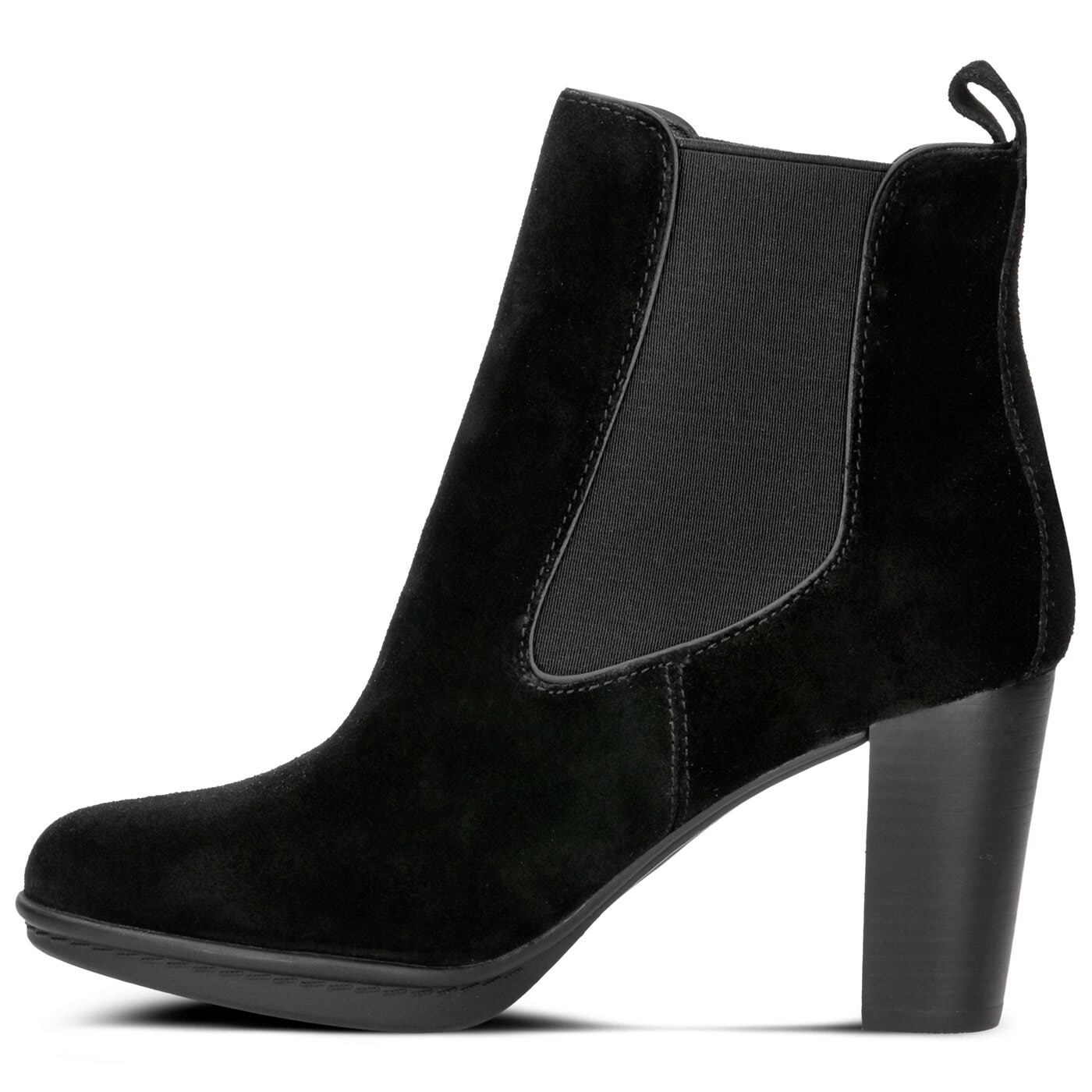 Damskie botki / sztyblety TOMMY HILFIGER BASIC CHELSEA HEEL BOOT SUEDE fw0fw03574990 kolor czarny