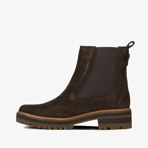 Damskie botki / sztyblety TIMBERLAND COURMAYEUR VALLEY CHELSEA tb0a23wuw821 kolor brązowy