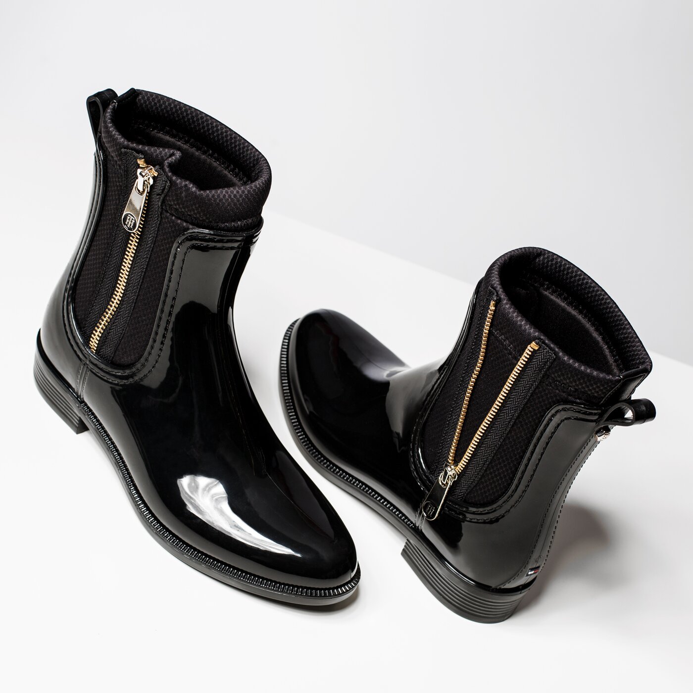 Damskie kalosze (buty gumowe) TOMMY HILFIGER O1285DETTE 4R fw56821552990 kolor czarny