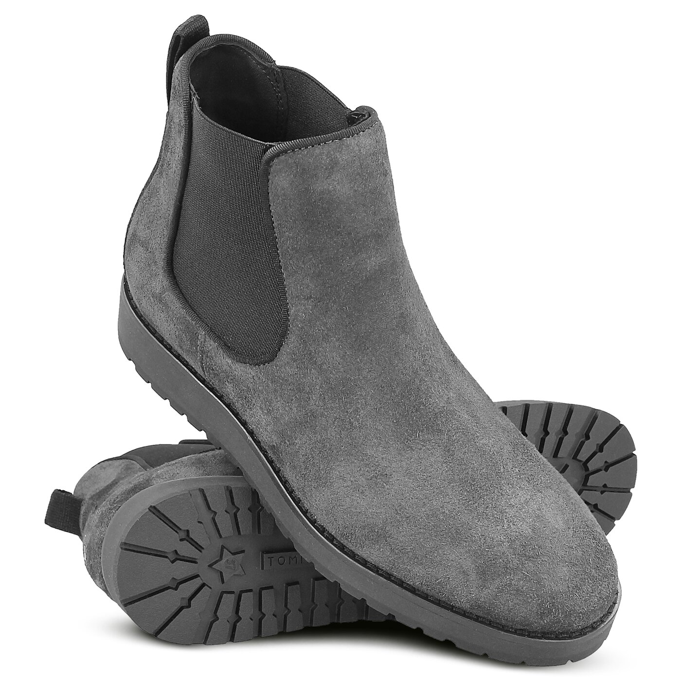 Damskie botki / sztyblety TOMMY HILFIGER RITA 5B fw0fw01828008 kolor szary