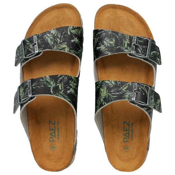 Męskie klapki PAEZ BIO MADE IN SPAIN HAND PALMS GREEN 1832751h07-400 kolor granatowy