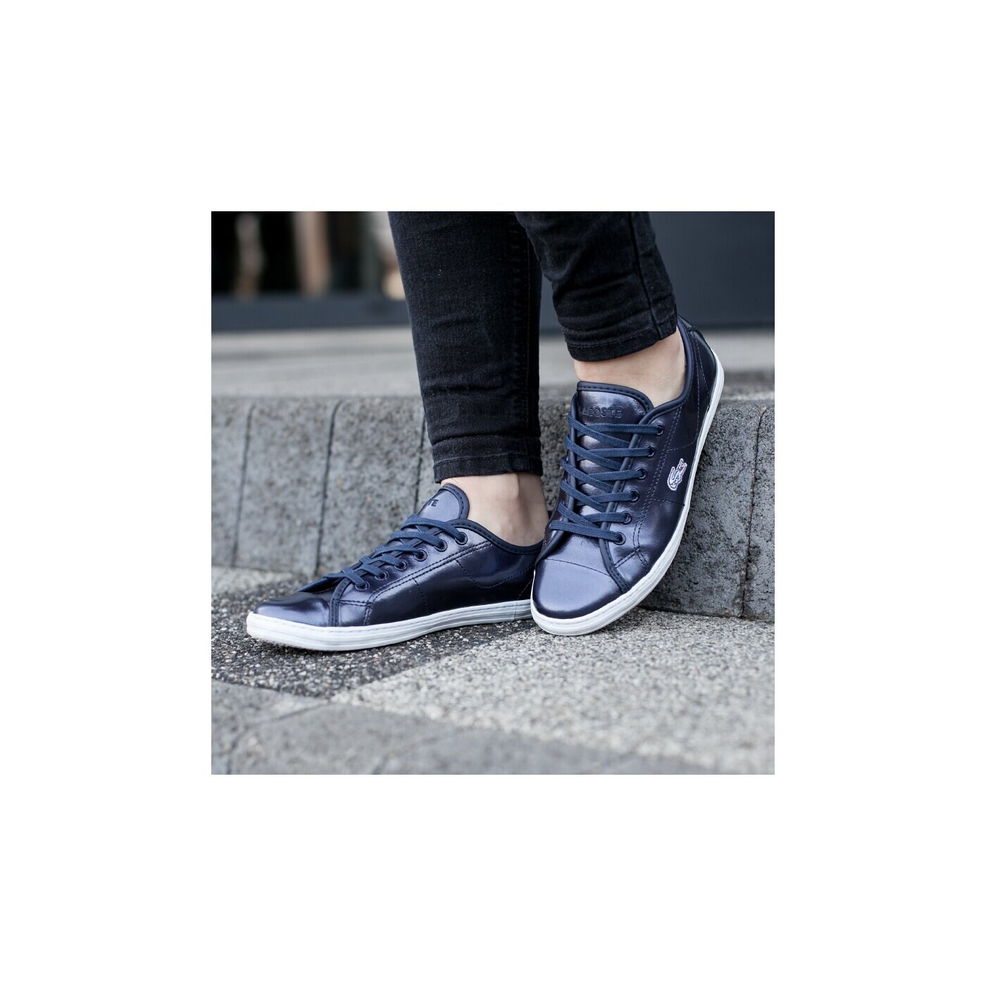 Damskie sneakersy (buty) LACOSTE ZIANE SNEAKER PRC 730spw411211c kolor granatowy