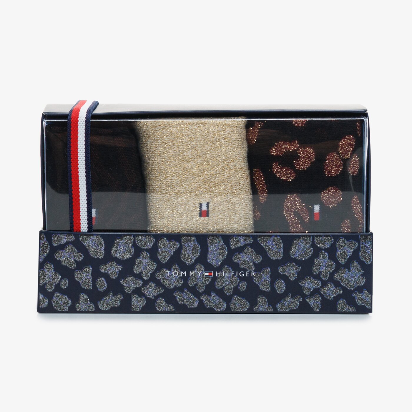 Damskie skarpetki TOMMY HILFIGER SKARPETY GIFTBOX LUREX 3P 39 493012001070039 kolor multicolor