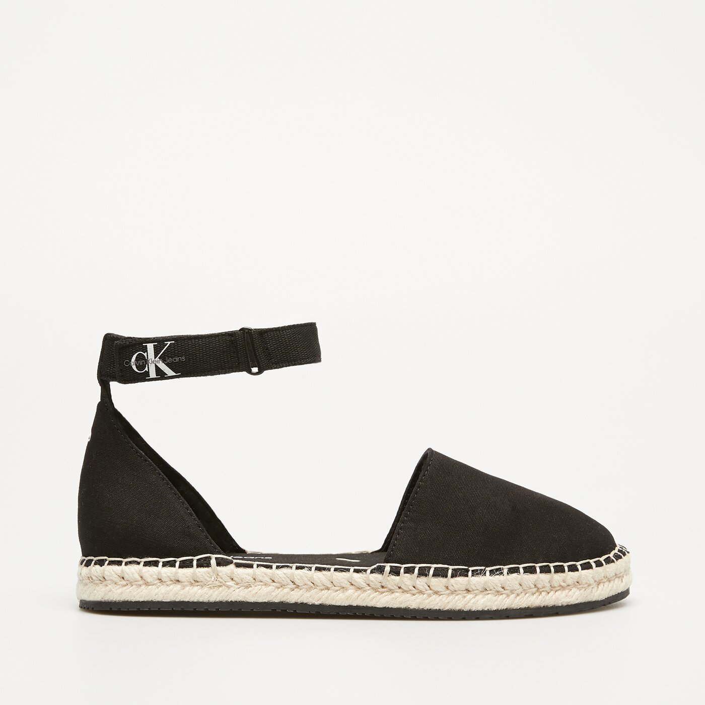 Damskie espadryle CALVIN KLEIN ANKLE ESPADRILLE BTW yw0yw01027beh kolor czarny