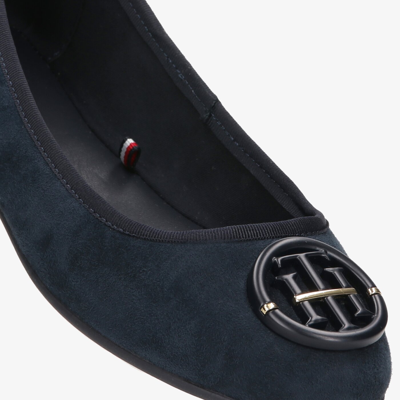 Damskie baleriny (buty) TOMMY HILFIGER TH COLORED HARDWARE BALLERINA fw0fw06342dw5 kolor granatowy