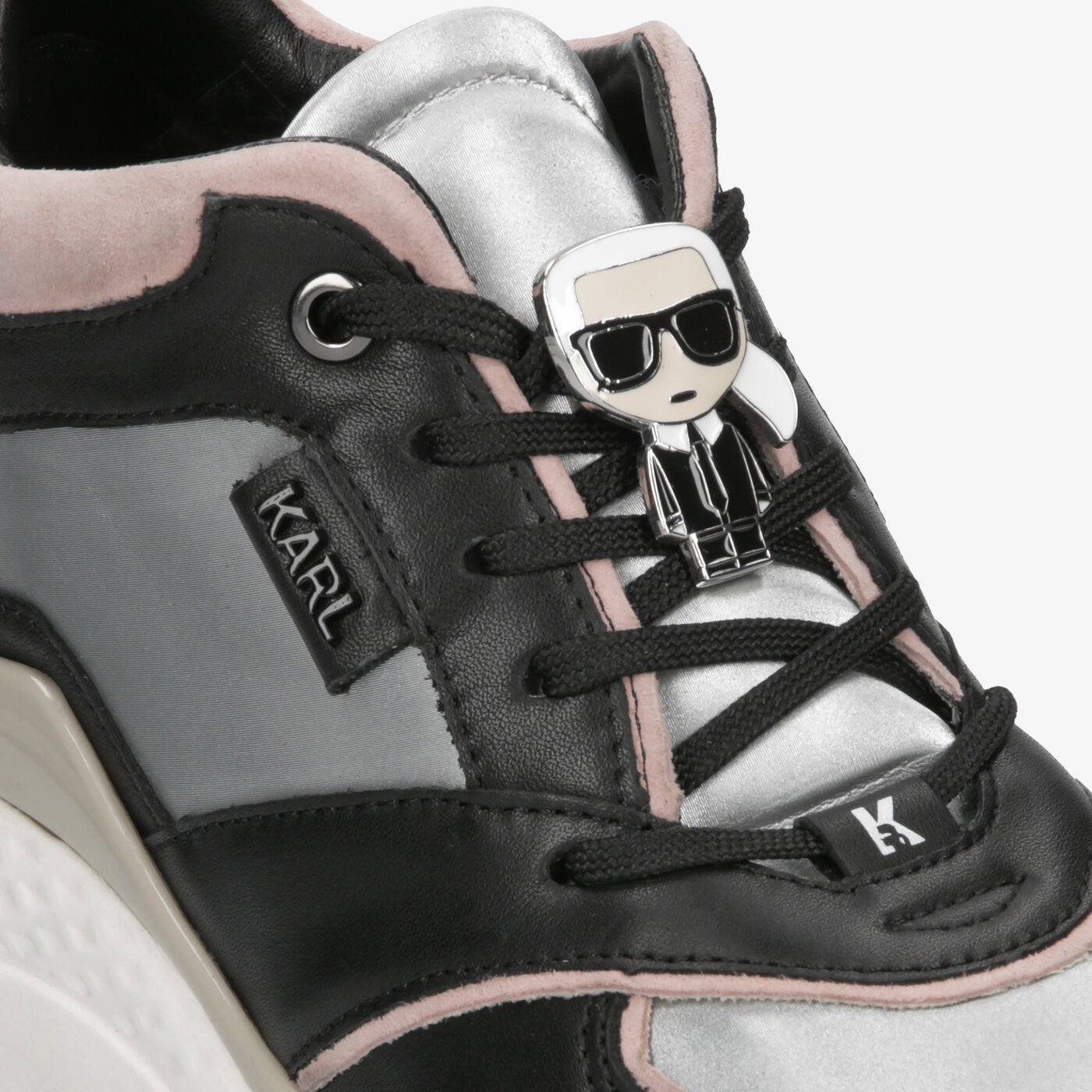 Damskie sneakersy (buty) KARL LAGERFELD AVENTUR LUX LTHR LACE SHOE kl6163040m kolor multicolor
