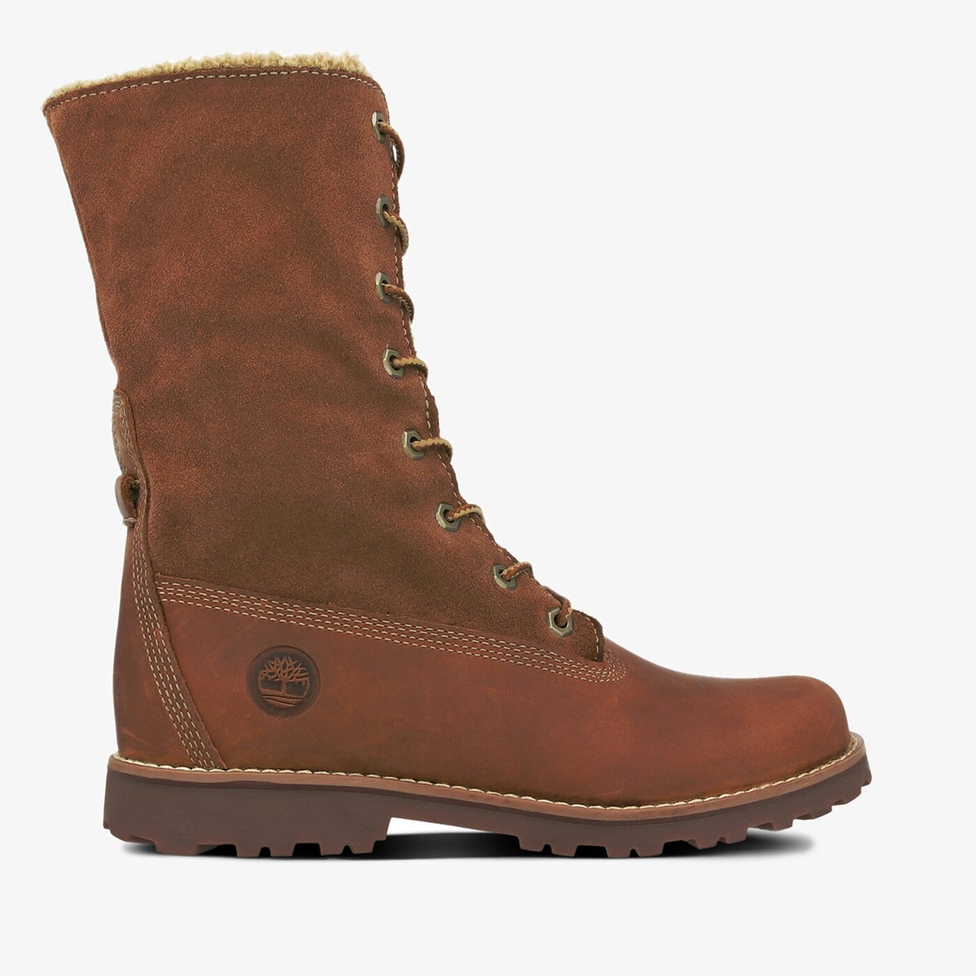 Dziecięce trapery TIMBERLAND SHEARLING 6 INCH BOOT 50919 kolor brązowy