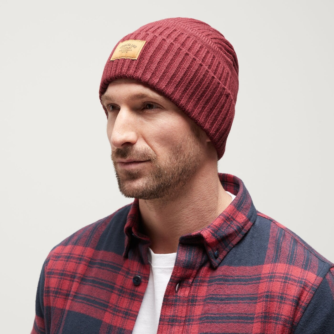 Damska czapka zimowa TIMBERLAND CZAPKA GULF BEACH RIBBED BEANIE tb0a1egweic1 kolor bordowy