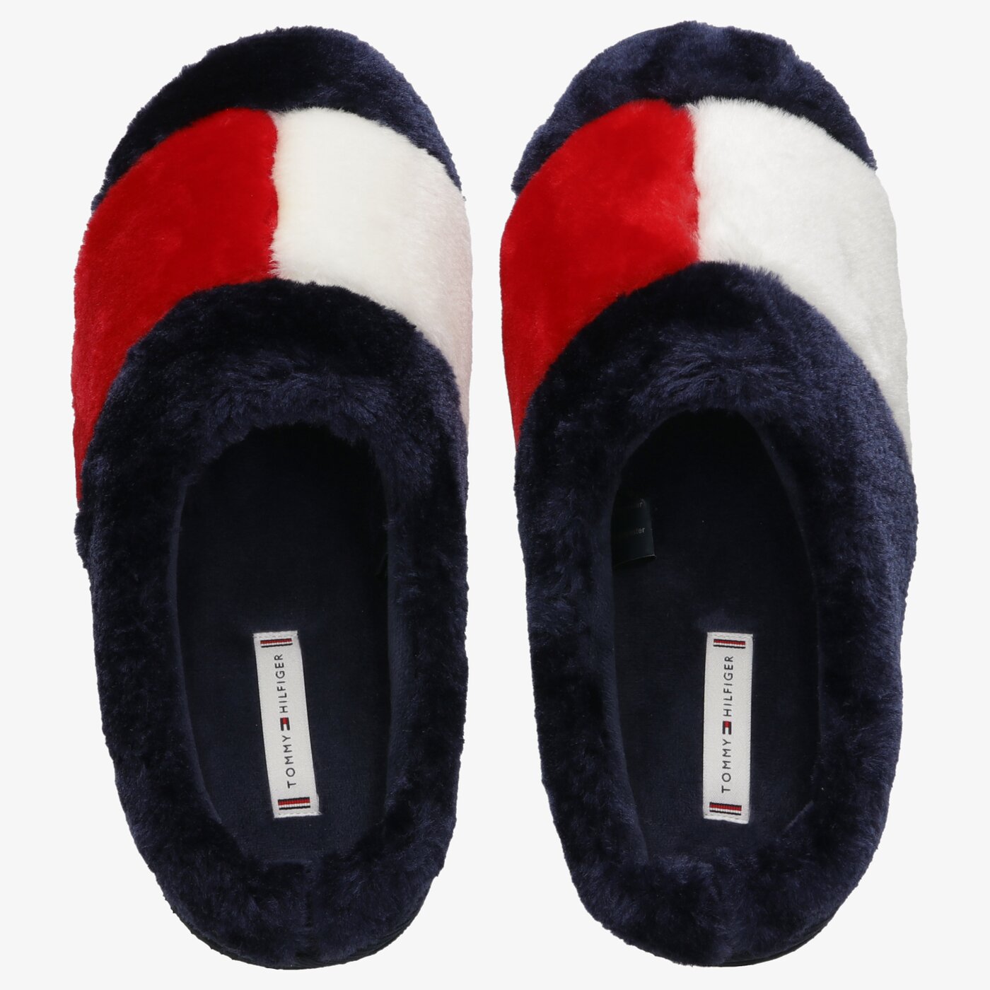 Damskie klapki TOMMY HILFIGER ESSENTIAL TOMMY HOME SLIPPER fw0fw051480k4 kolor granatowy