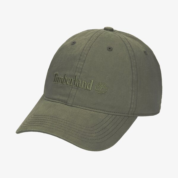 Damska czapka z daszkiem TIMBERLAND CZAPKA COTTON CANVAS BB CAP tb0a1f545901 kolor zielony