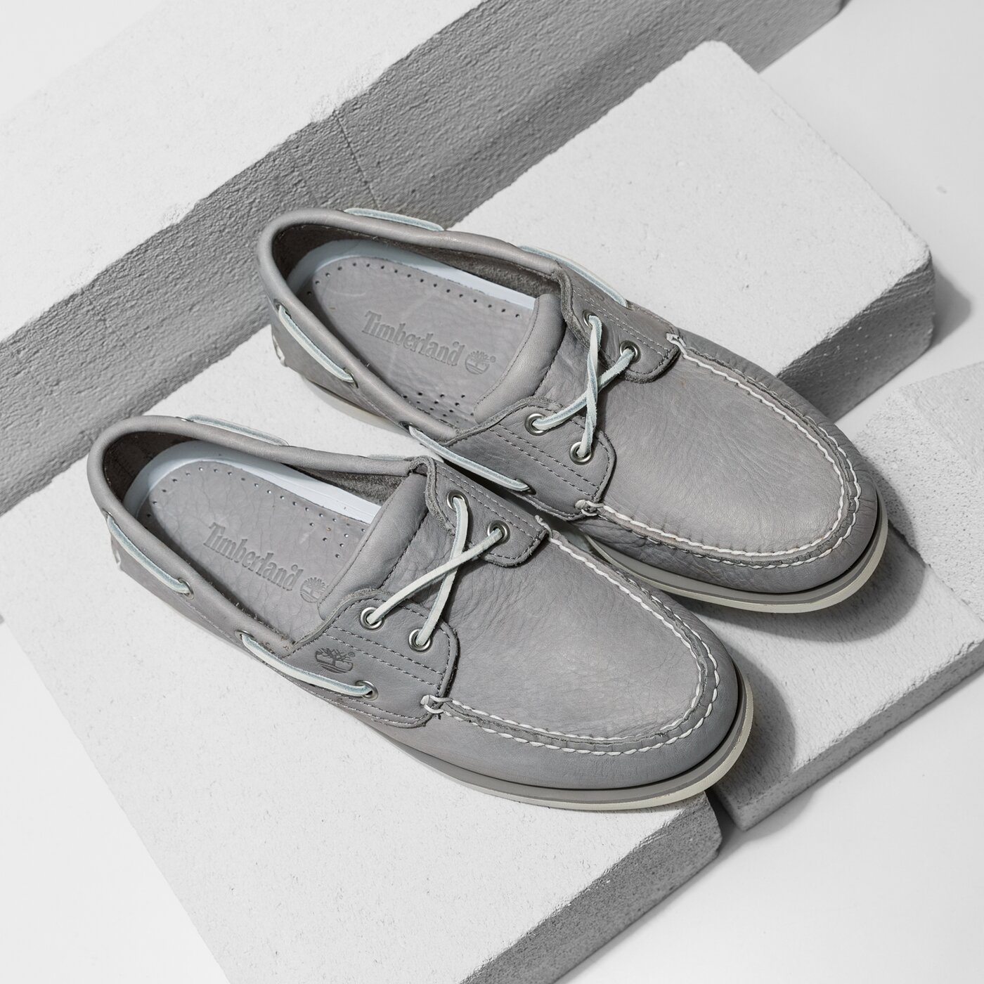 Męskie mokasyny TIMBERLAND CLASSIC BOAT 2 EYE a1fi6 kolor szary