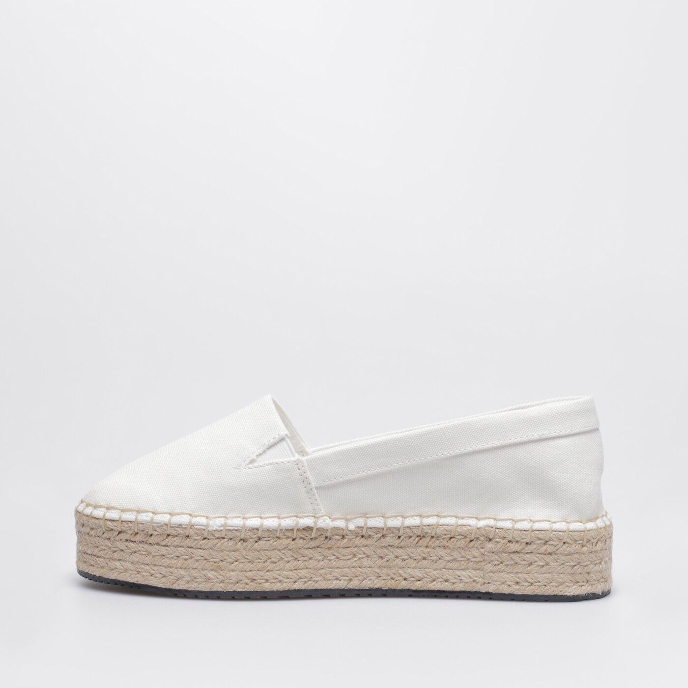 Damskie espadryle CALVIN KLEIN FLATFORM ESPADRILLE yw0yw00661yaf kolor biały