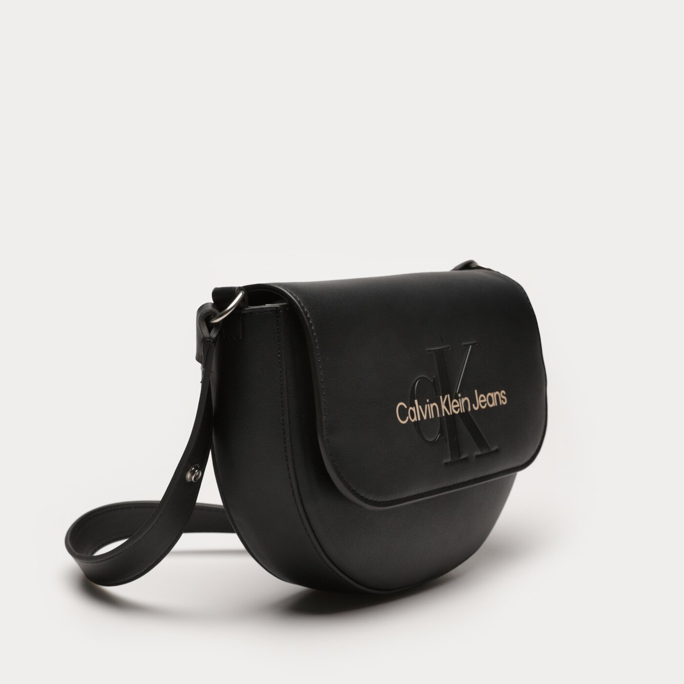 Damska torebka CALVIN KLEIN TOREBKA SCULPTED SADDLE BAG22 MONO k60k61122301f kolor czarny