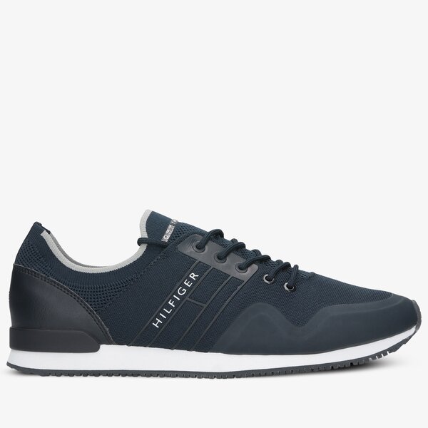 Męskie sneakersy (buty) TOMMY HILFIGER ICONIC SOCK KNIT RUNNER fm0fm03615dw5 kolor granatowy