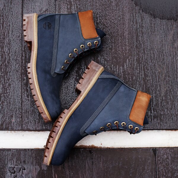 Męskie buty za kostkę TIMBERLAND PREMIUM 6 INCH BOOT 9653b kolor granatowy