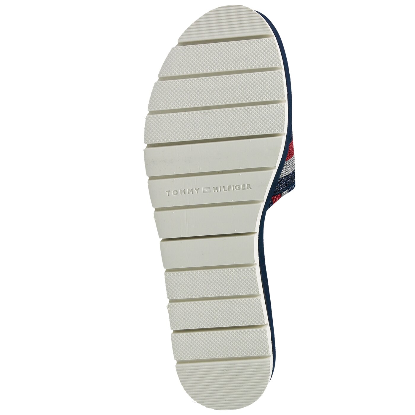 Damskie sandały TOMMY HILFIGER CORPORATE SPARKLE BEACH SLIDE fw0fw02772406 kolor granatowy