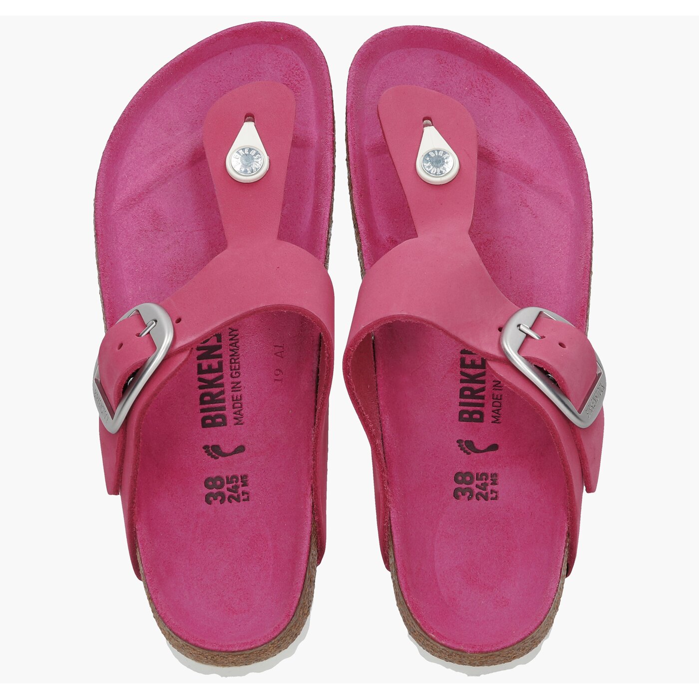Damskie klapki BIRKENSTOCK GIZEH BIG BUCKLE 1018717 kolor różowy