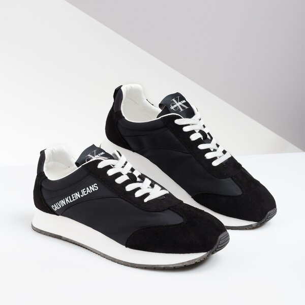 Męskie sneakersy (buty) CALVIN KLEIN JERROLD NYLON/SUEDE s0581blk kolor czarny