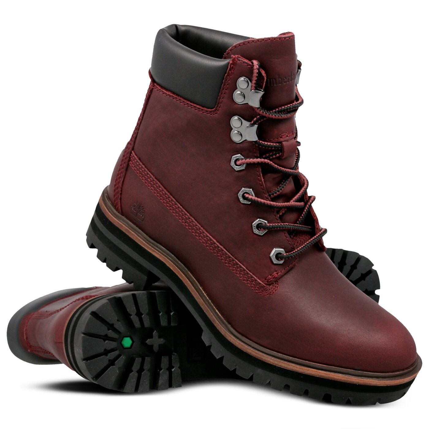 Damskie trapery TIMBERLAND LONDON SQUARE 6IN BOOT a1rcs kolor bordowy