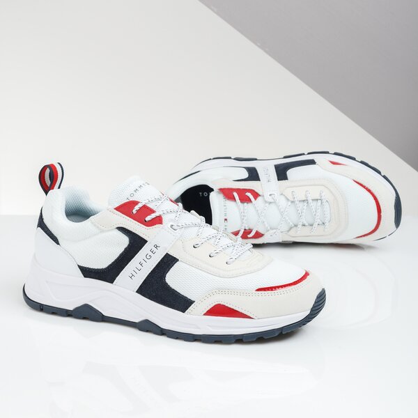 Męskie sneakersy (buty) TOMMY HILFIGER CARLO 1C3 fm0fm02027020 kolor biały