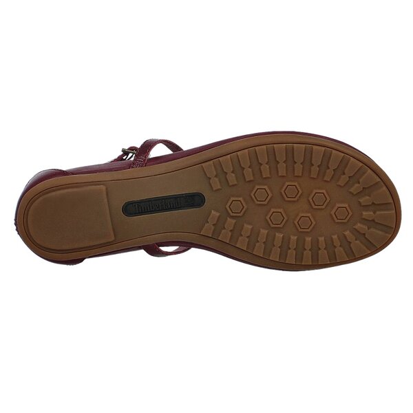 Damskie sandały TIMBERLAND EK HARBORVIEW THONG ANKLE STRAP 8810a kolor bordowy