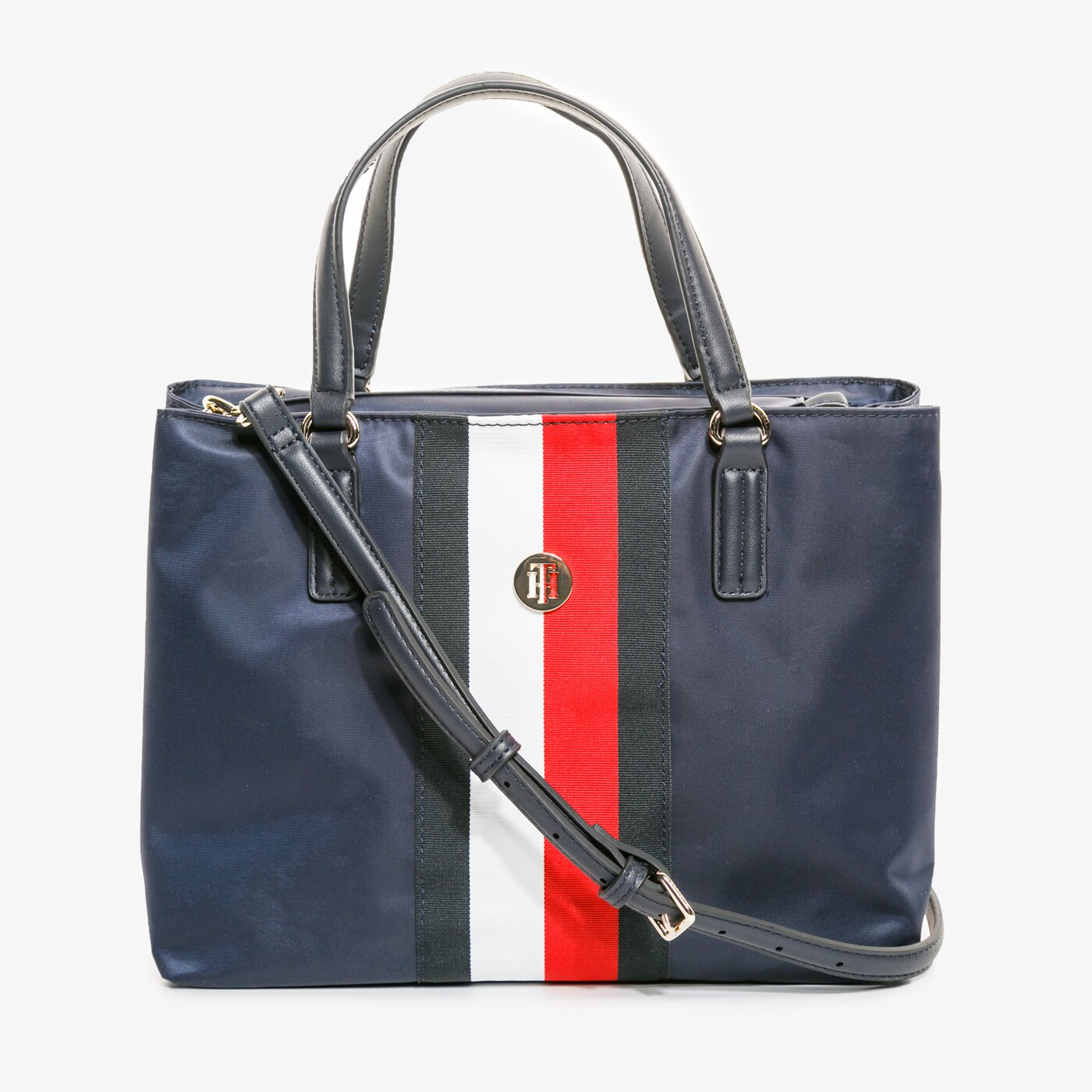 Damska torebka TOMMY HILFIGER TOREBKA POPPY SATCHEL CORP aw0aw083340gy kolor multicolor