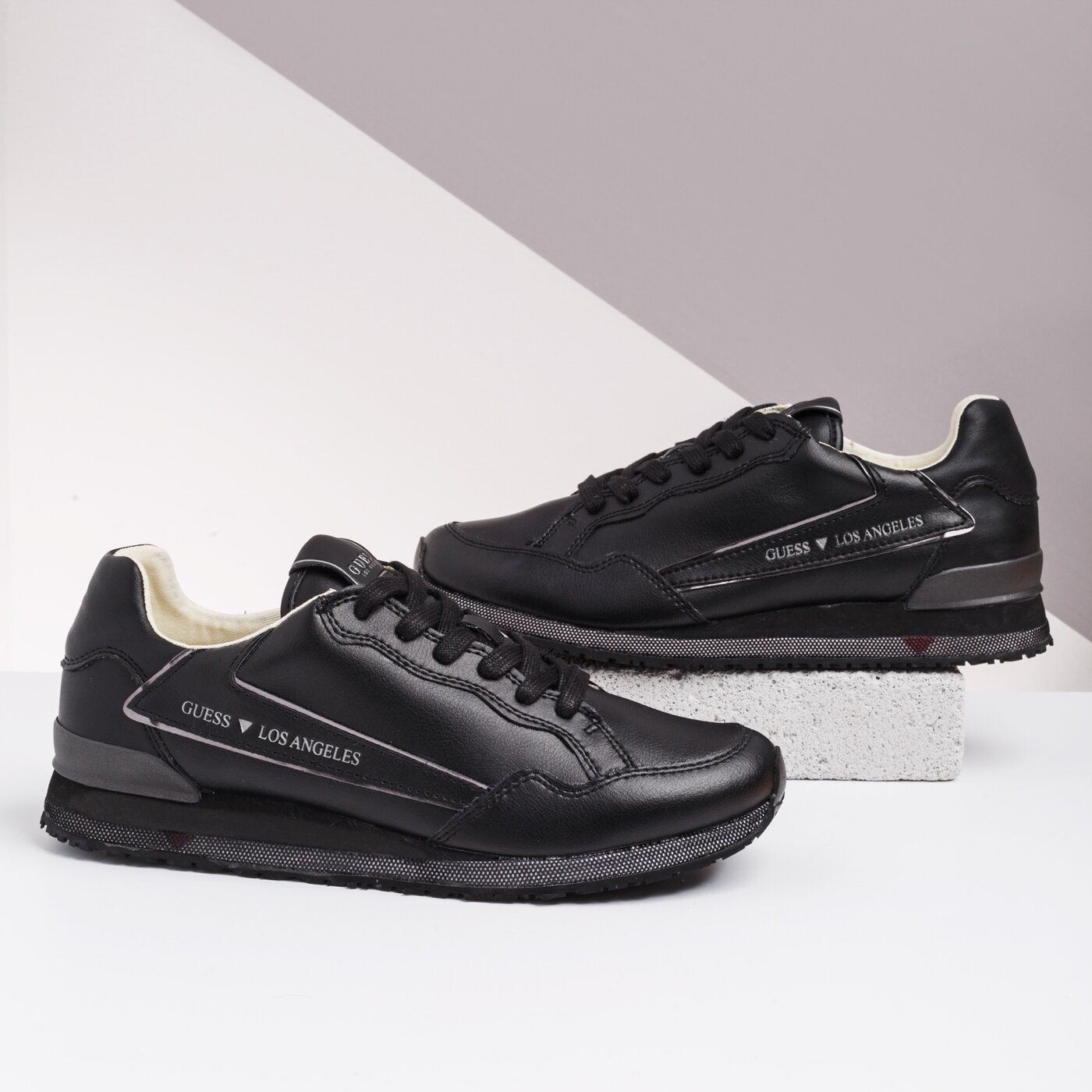 Męskie sneakersy (buty) GUESS GENOVA fm6genlea12black kolor czarny