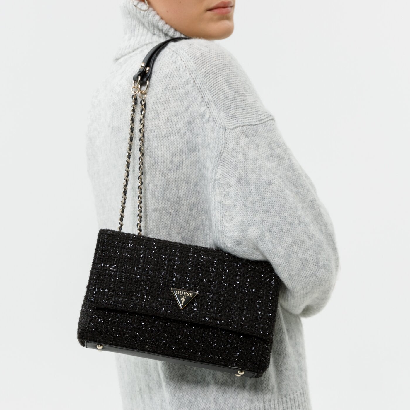 Damska torebka GUESS TOREBKA CESSILY CONVERTIBLE XBODY FLAP hwtg7679210bla kolor czarny